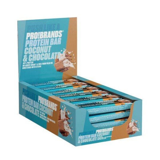 Pro!Brands ProteinPro Bar 45g x 24 stk - Coconut