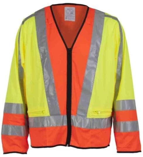 Reflex Refleksvest, trafikk, HiVis kl.3 Mann, Str. M, Gul/Oransje