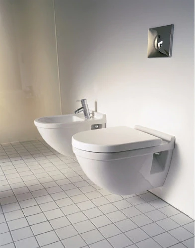 Duravit Starck 3 Vegghengt bidé 360x540 mm, 1 blanderhull, WonderGliss