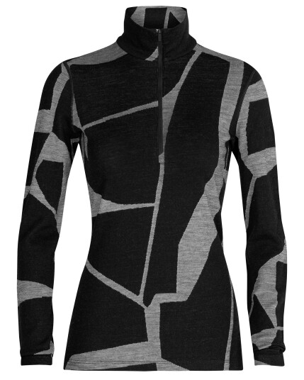 Icebreaker 250 Vertex L/S H/Z Landscapes W Black/J (Storlek S)