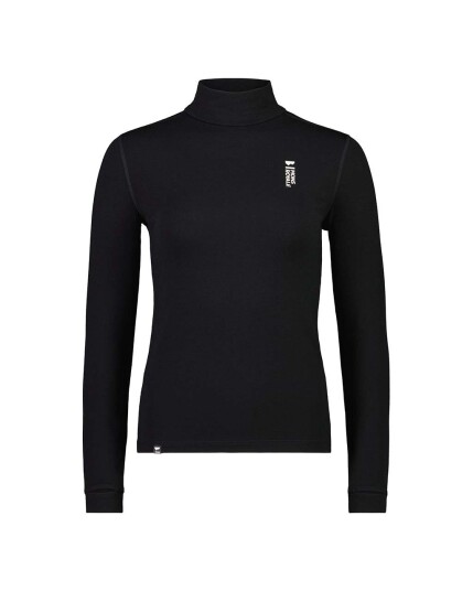 Mons Royale Cascade Merino Flex 200 Mock Neck L/S W Black (Storlek XS)