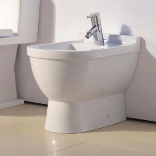 Duravit Starck 3 Gulvstående bidé 360x560 mm, 1 blanderhull, WonderGliss