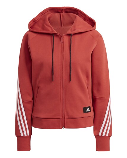 Adidas FI 3 Stripes FZ Hood W Crerød/White (Storlek M)