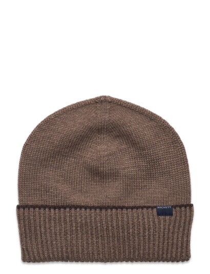 Hackett London Merino Beanie Brown Hackett London TAUPE/BROWN 0