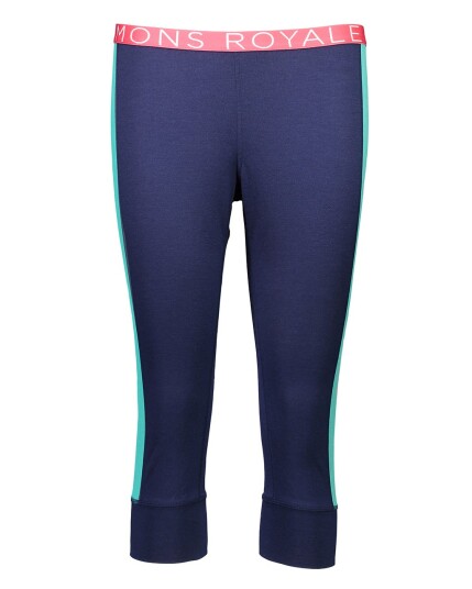 Mons Royale Alagna 3/4 Legging W Navy/Mint (Storlek XS)