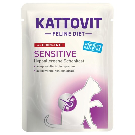 Kattovit Sensitive porsjonsposer - 1 x 85 g Kylling og and