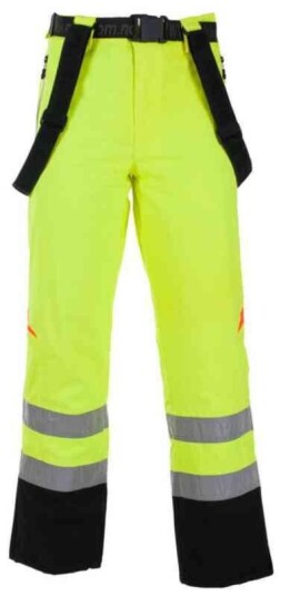 BS Bergset Vinterselebukse, HiVis kl.1 Unisex, Str. M, Sort/Gul