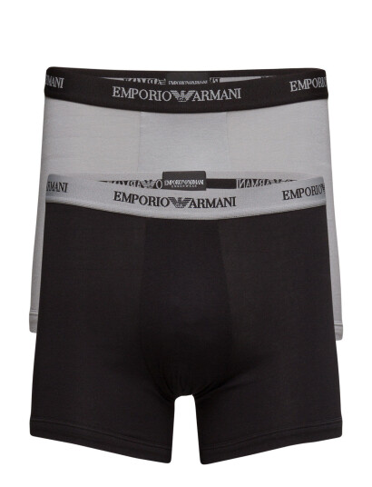 Giorgio Armani Mens Knit 2Pack Boxer Black Emporio Armani 03320 NERO/GRIGIO S , M , L , XL