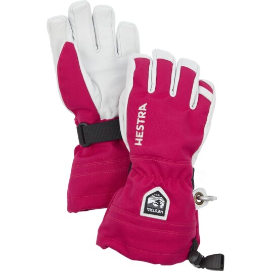 Hestra Juniors' Army Leather Heli Ski 3, Fuchsia