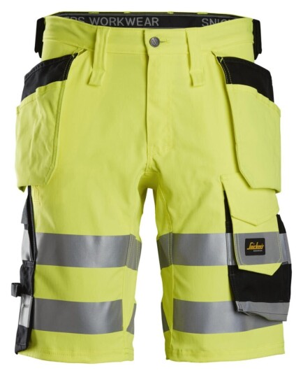 Snickers 6135 Arbeidsshorts, HiVis kl.1 Mann, Str. 44, HiVis Gul