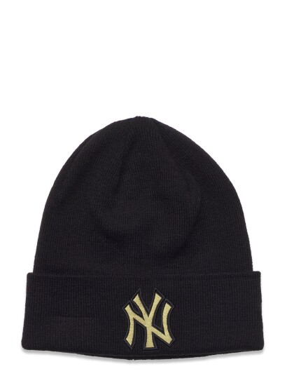 New Era Metallic Badge Beanie Neyyan Black New Era BLKMTG ONE SIZE