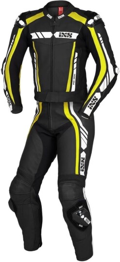 IXS Sport RS-800 1.0 To stykke Motorsykkel skinn Dress M 102 Svart Hvit Gul