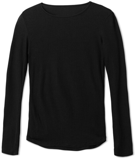 Run & Relax Basic Rib Long Sleeve Dame Beautiful Black M