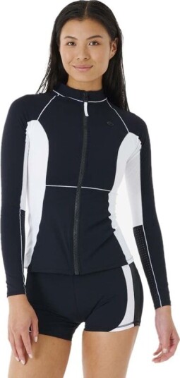 Rip Curl Women's Mirage Ultimate Long Sleeve Rashguard S, Black/White