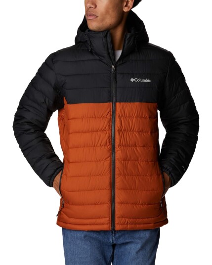 Columbia Powder Lite™ Hooded Jacket M Warm Copper/Bl (Storlek L)