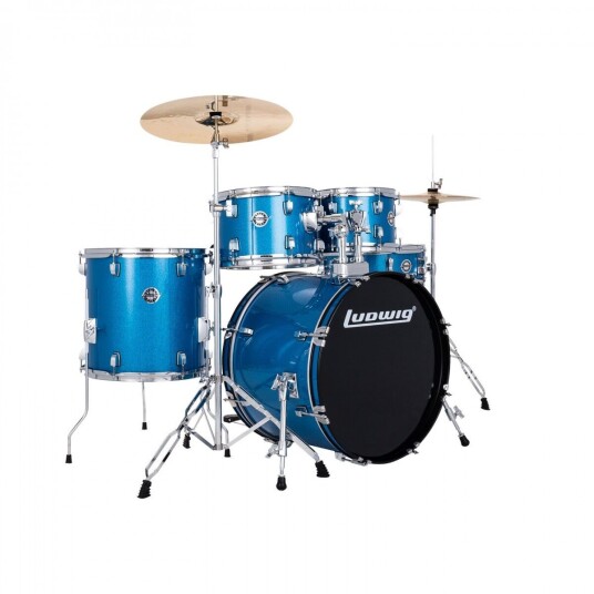 Ludwig Accent 20 Fuse 5pc Drum Kit Blue Sparkle