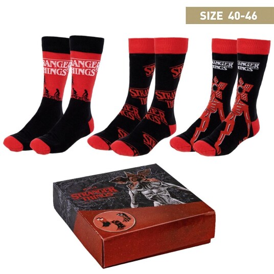 Stranger Things Sokker 3-pk 40-46