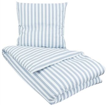 Borg Living Sengetøy - 100% bomull - Stripes Blue - 150x210 cm - Borg Living