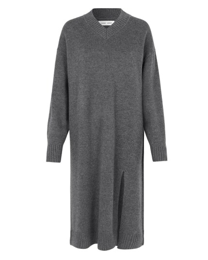 Samsøe and Samsøe Kei V-Neck Dress 11250 W Dark Grey Melange (Storlek XXS)