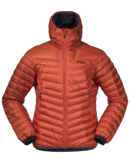 Bergans Senja Down Light /Hood Jacket M Br Magma/Soliddkgrey (Storlek L)