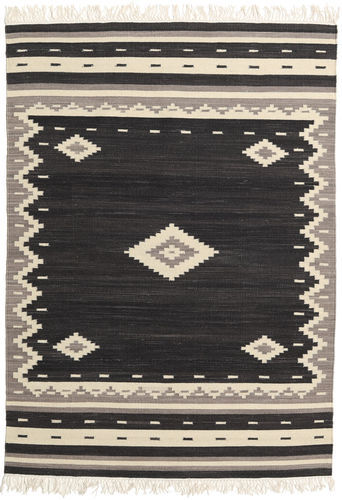 RugVista Tribal Teppe 160X230 Svart Medaljong- Ullteppe Teppe