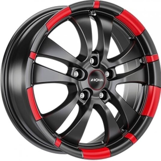 Ronal R59 Dull Black  Red 7.5x17 5x114 ET40 B82