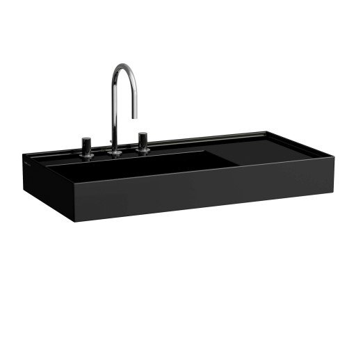 Kartell Laufen servant, 90x46 cm, venstre, sort