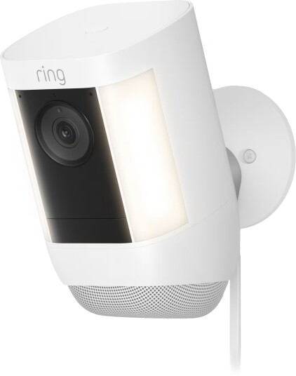 Ring Spotlight Cam Pro sikkerhetskamera (hvit/plug-in)