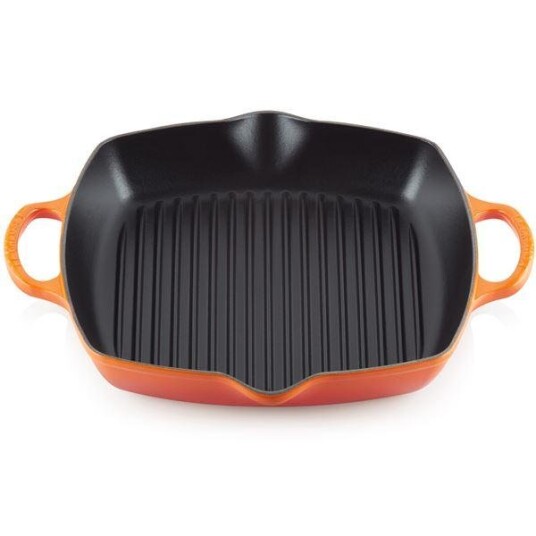 Le Creuset - Dyp grillpanne støpejern 30 cm volcanic