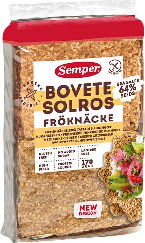 Semper Knekkebrød Med Bokhvete Og Solsikkekjerner - 170 g