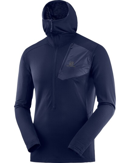 Salomon Grid HZ Mid Hoodie M Night Sky (Storlek M)