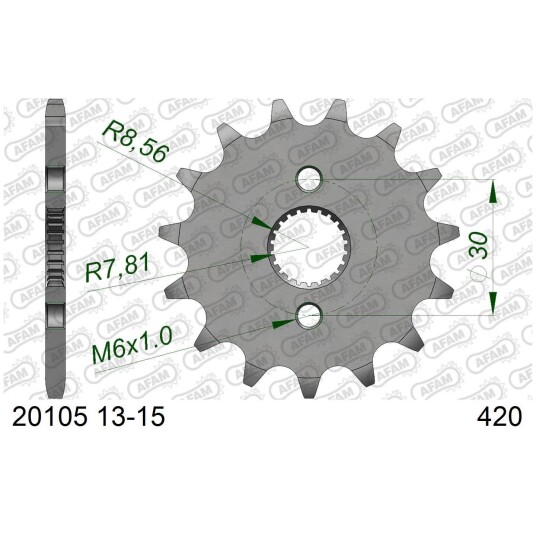 AFAM Framdrev #420 - Honda CR/CRF+14T CR80/85, CRF50/70, XR50/70cc