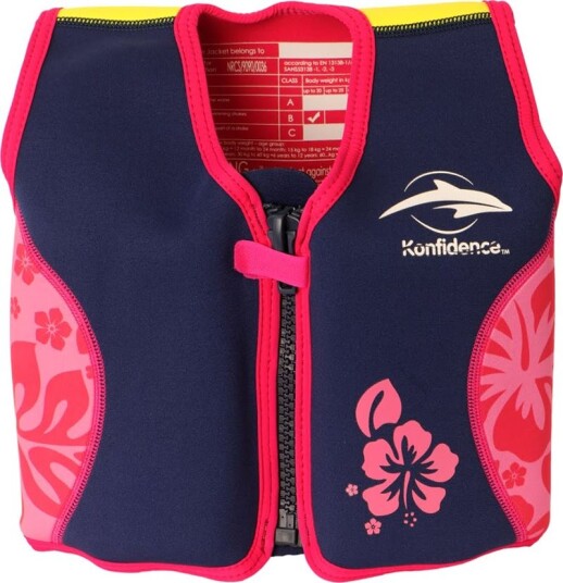 Konfidence svømmevest navy/pink/hibiscus 1.5-3 år