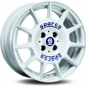 Sparco Terra White Blue Lettering 7x16 4x100 ET42 B63.3