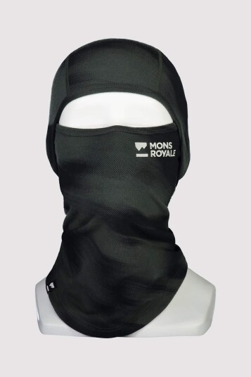 Mons Royale Santa Rosa Merino Flex 200 Balaclava Black S/M