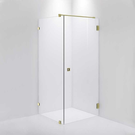 INR Iconic Nordic Rooms Dusjhjørne ARC 13 Måltilpasset Brushed Brass / Opal Klart Glass