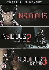 Insidious: 1-3 DVD 2015 Patrick Wilson, Wan DIR cert 15 3 discs Englist Brand New