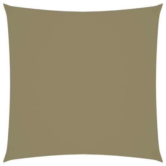 vidaXL Solseil oxfordstoff kvadratisk 5x5 m Beige