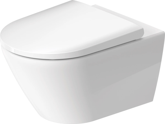 Duravit D-Neo Vegghengt toalett 370x540 mm, Rimless, Hvit m/HG