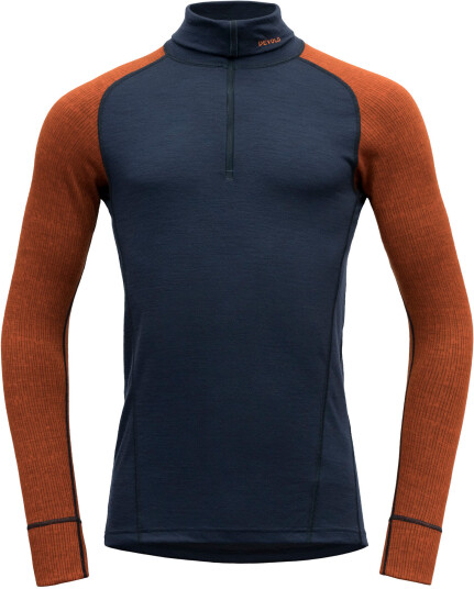 Devold Duo Active Zip Neck Herre Flame/Ink S