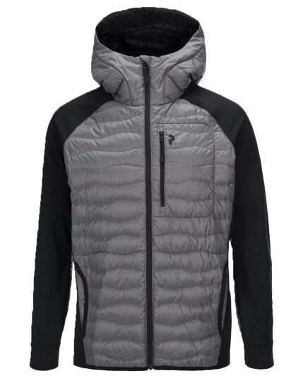 Peak Performance Helium Hybrid Hood Jacket M Grey Melange (Storlek S)