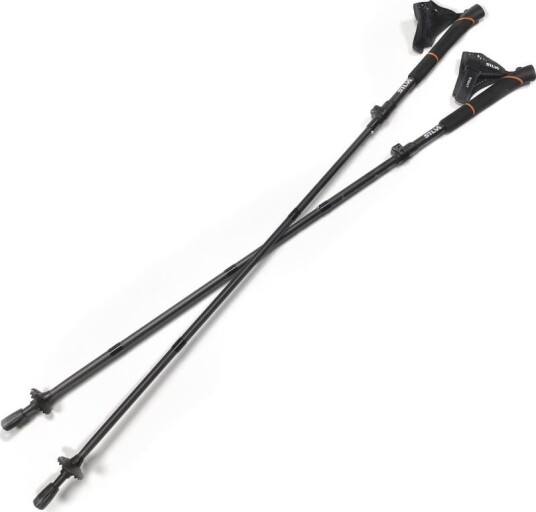 Silva Adjustable Running Poles Carbon 100-120cm 100 - 120 cm, Black