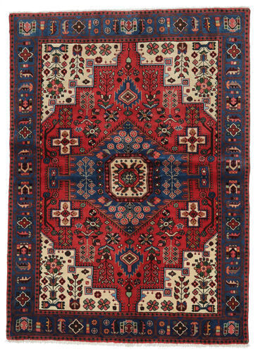 Håndknyttet. Opphav: Persia / Iran Persisk Nahavand Teppe Teppe 149X206 Mørk Rosa/Rød (Ull, Persia/Iran)