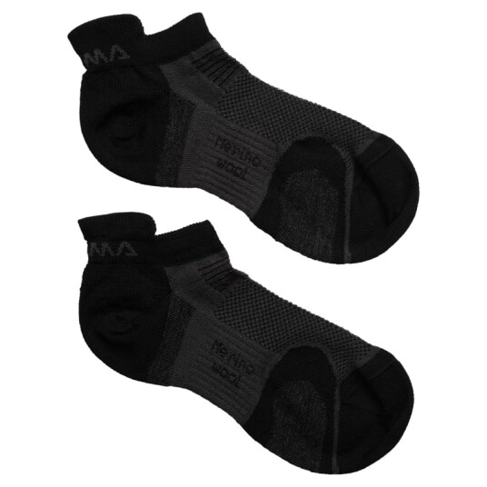 Aclima Ankle Socks 2-Pack 32-35, Jet Black