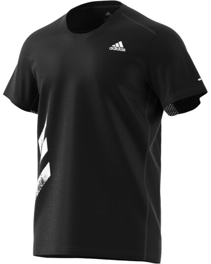 Adidas Run It 3 Stripes PB Tee M Black (Storlek M)