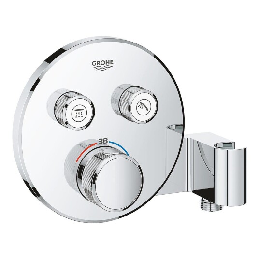 Grohe Grohtherm SmartControl termostat For innbygging, m/holder, 2 uttak, Krom