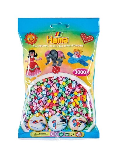 Hama Ironing Beads mix-Pastel 3000pcs.