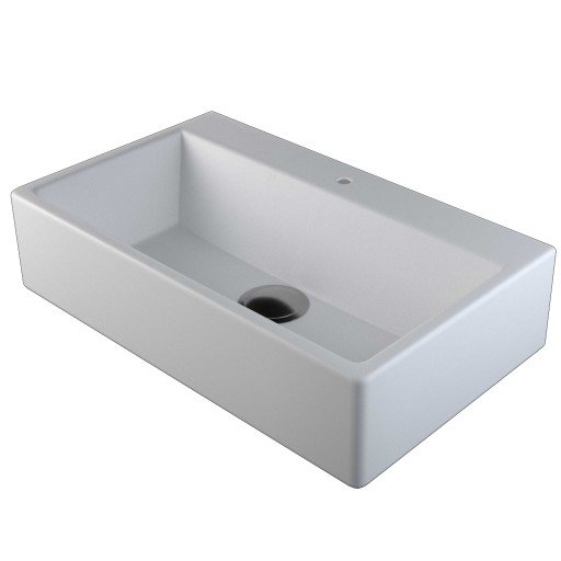 Lavabo Boxo 1080 Slim servant, 50x30 cm, matt hvit