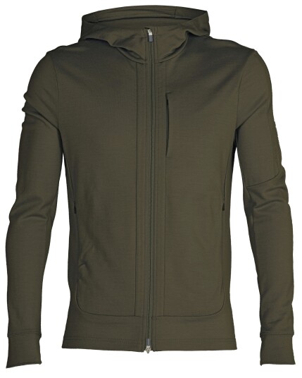 Icebreaker Quantum III L/S Zip Hood M Loden (Storlek S)