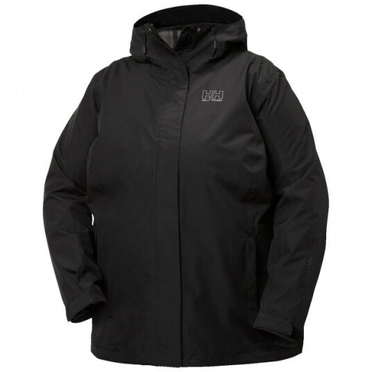 Helly Hansen Seven J Plus, Regnjakke, Dame, PluSize, Black